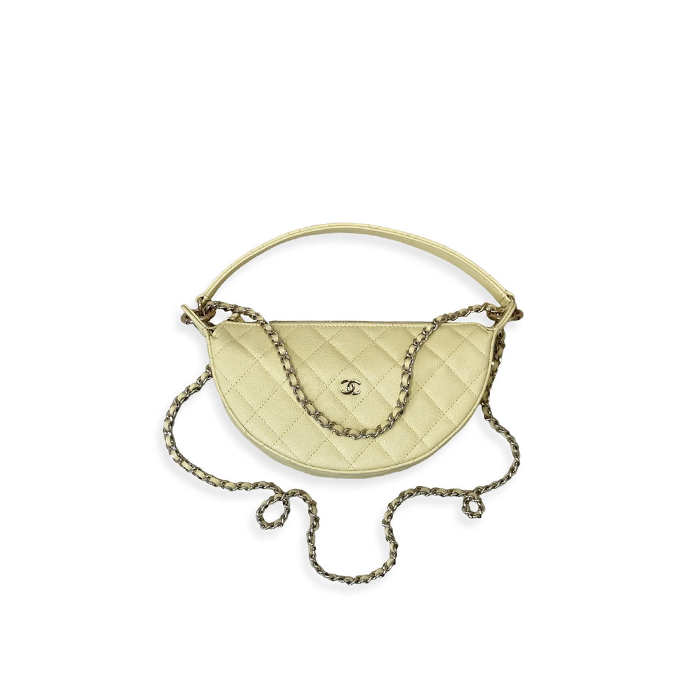 CHANEL CLUTCH WITH CHAIN QUILTED CAVIAR LEATHER HARDWARE (22*15*6cm) 